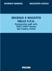 Copertina di Recesso e riscatto nelle S.p.a.